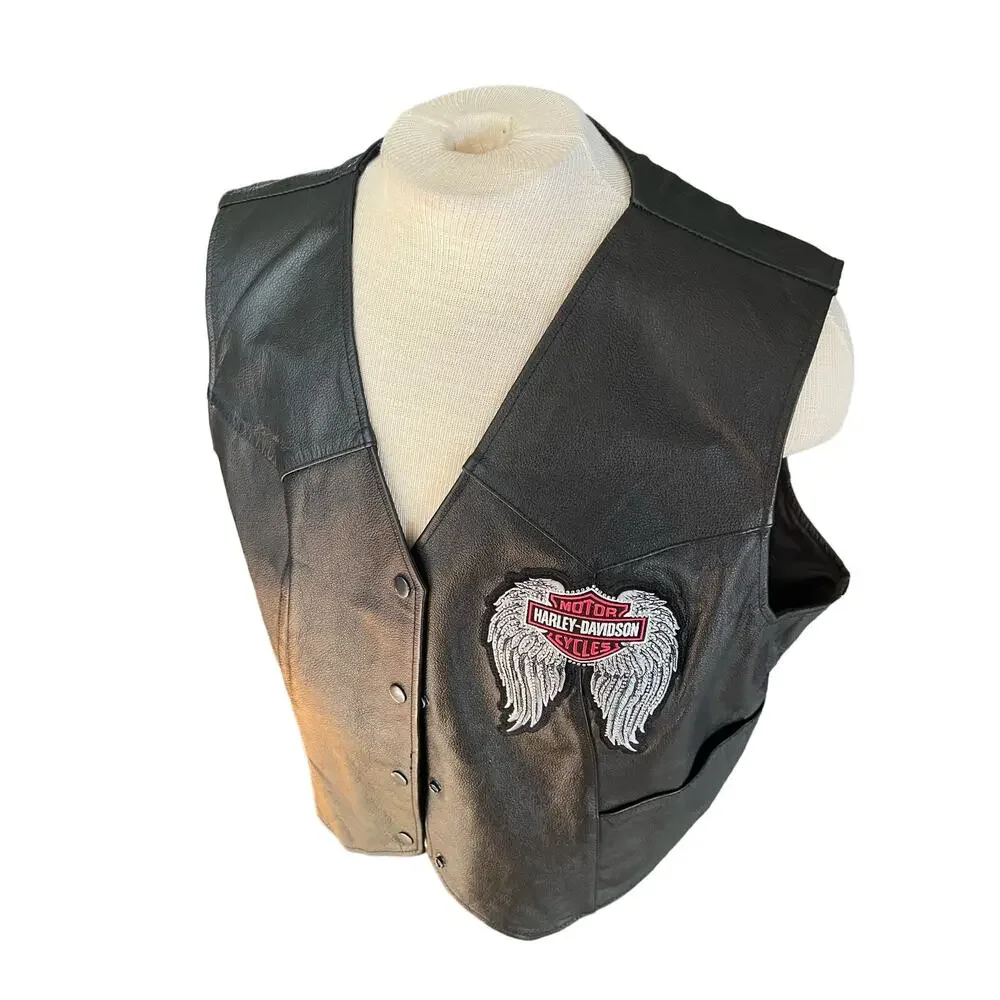 grey wolf collection leather vest size 5X